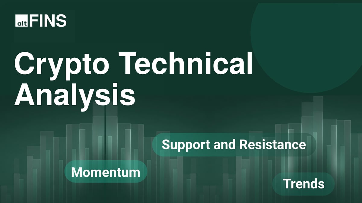 Crypto technical analysis overview highlighting trends, momentum, and support and resistance